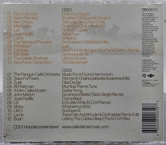 Diverse artister (Jose Padilla), Café del Mar - The Best of, 2003. Musikk-CD.