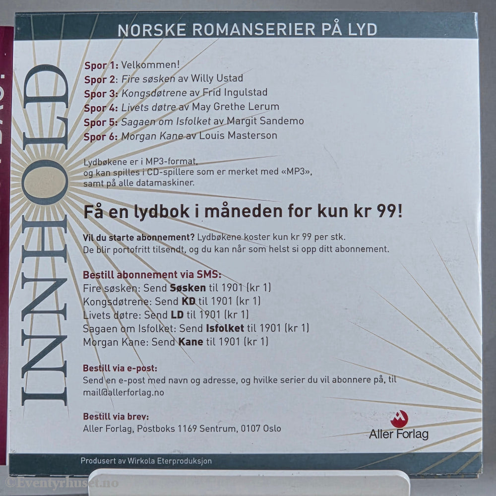 Diverse forfattere – Norske romanserier på lyd. Gratis smakebit med 5 lydbøker.