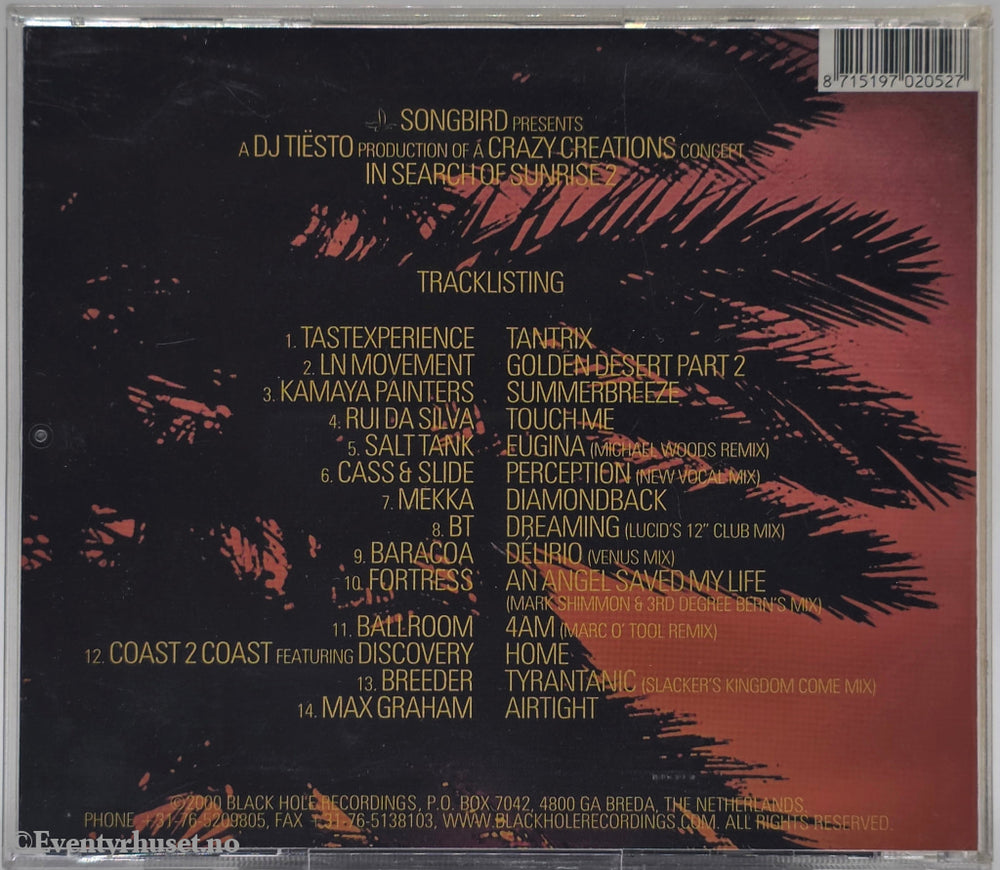 DJ Tiësto. 2000. In Search of Sunrise 2. CD.