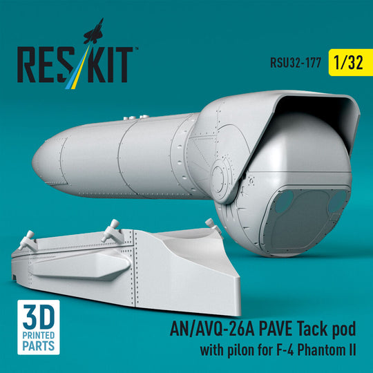 AN/AVQ-26A PAVE Tack pod with pilon for F-4 Phantom II (3D Printed)