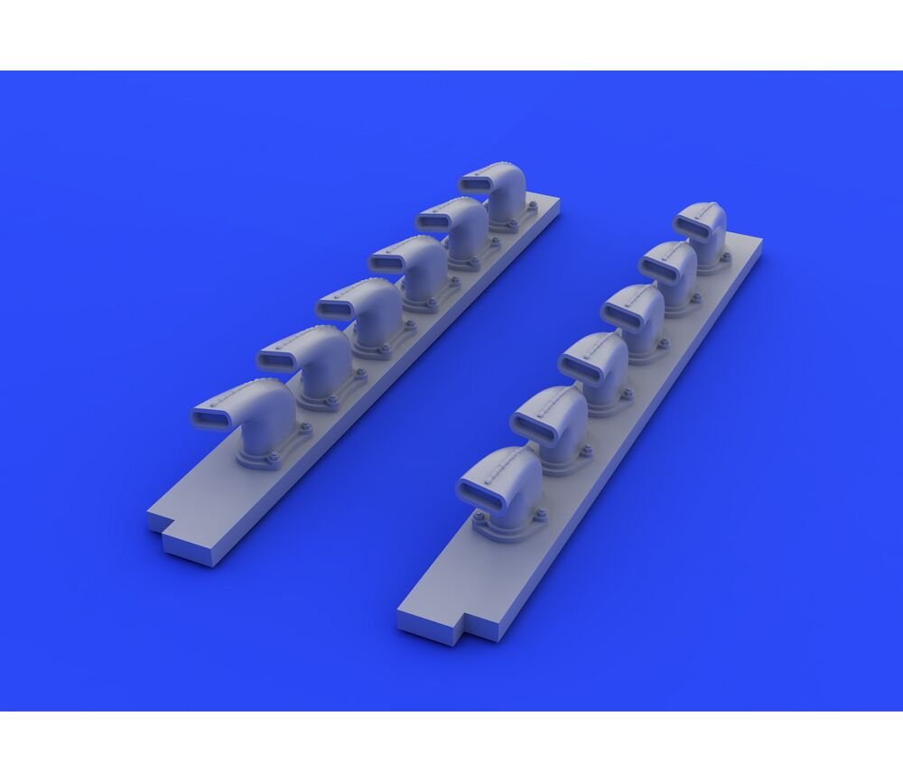 Bf 109G-6 exhaust stacks for Revell