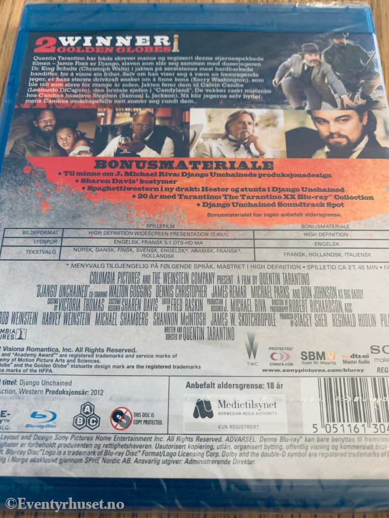 Django Unchained (2012). Blu-Ray. Ny i plast!