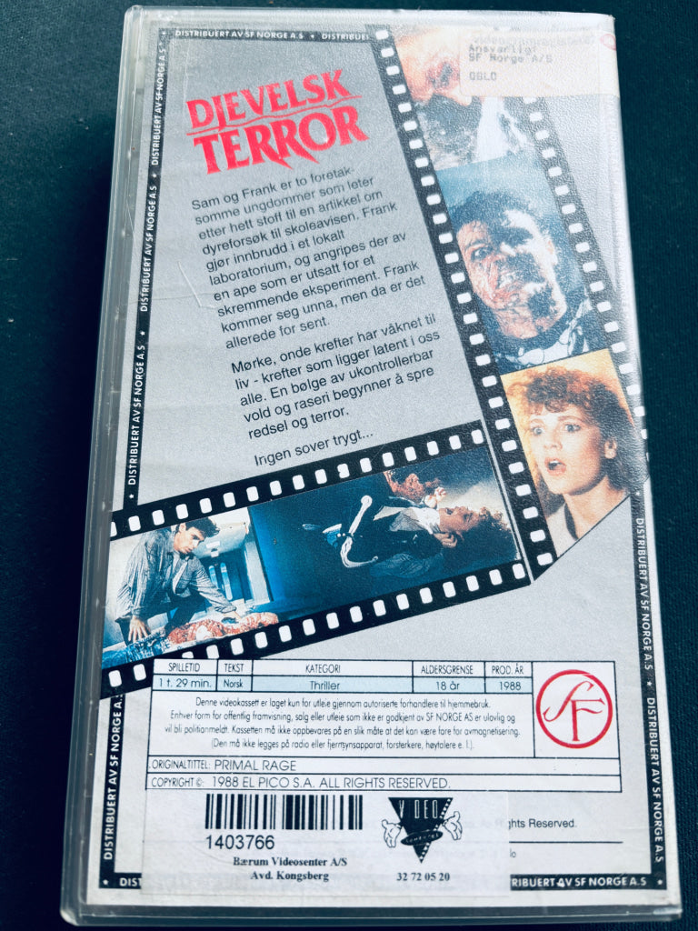 Djevelsk terror. 1988. VHS. VHS