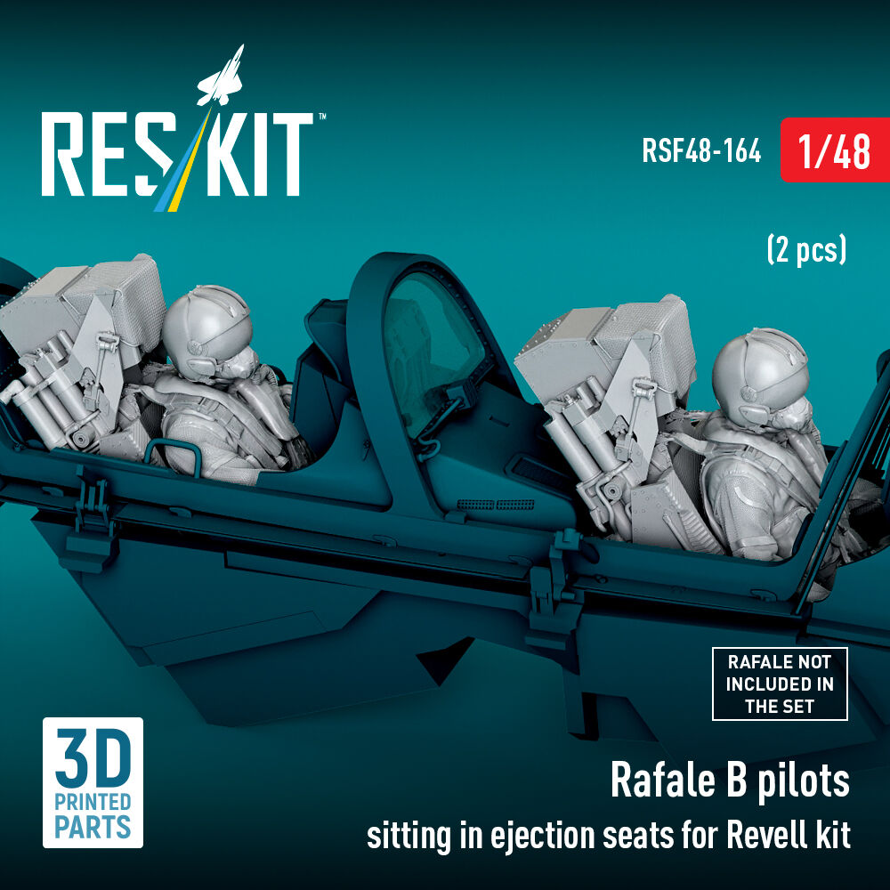Rafale B pilots sitting in ejection seats for Revell kit (2 pcs) (3D Printed)