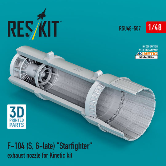 F-104 (S, G-late) Starfighter exhaust nozzle for Kinetic kit (3D Printed)