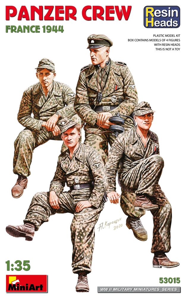 Panzer Crew. France 1944. Resin Heads