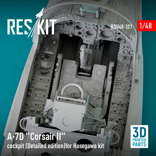 A-7D Corsair II cockpit (Detailed edition) for Hasegawa kit (3D Printed)
