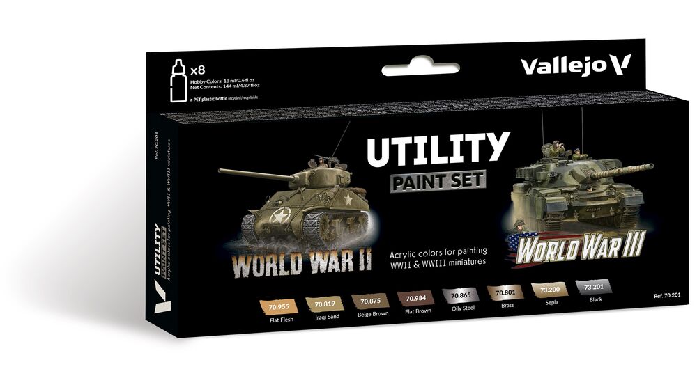 Model Color: Utility Paint Set WWII & WWIII 18 ml