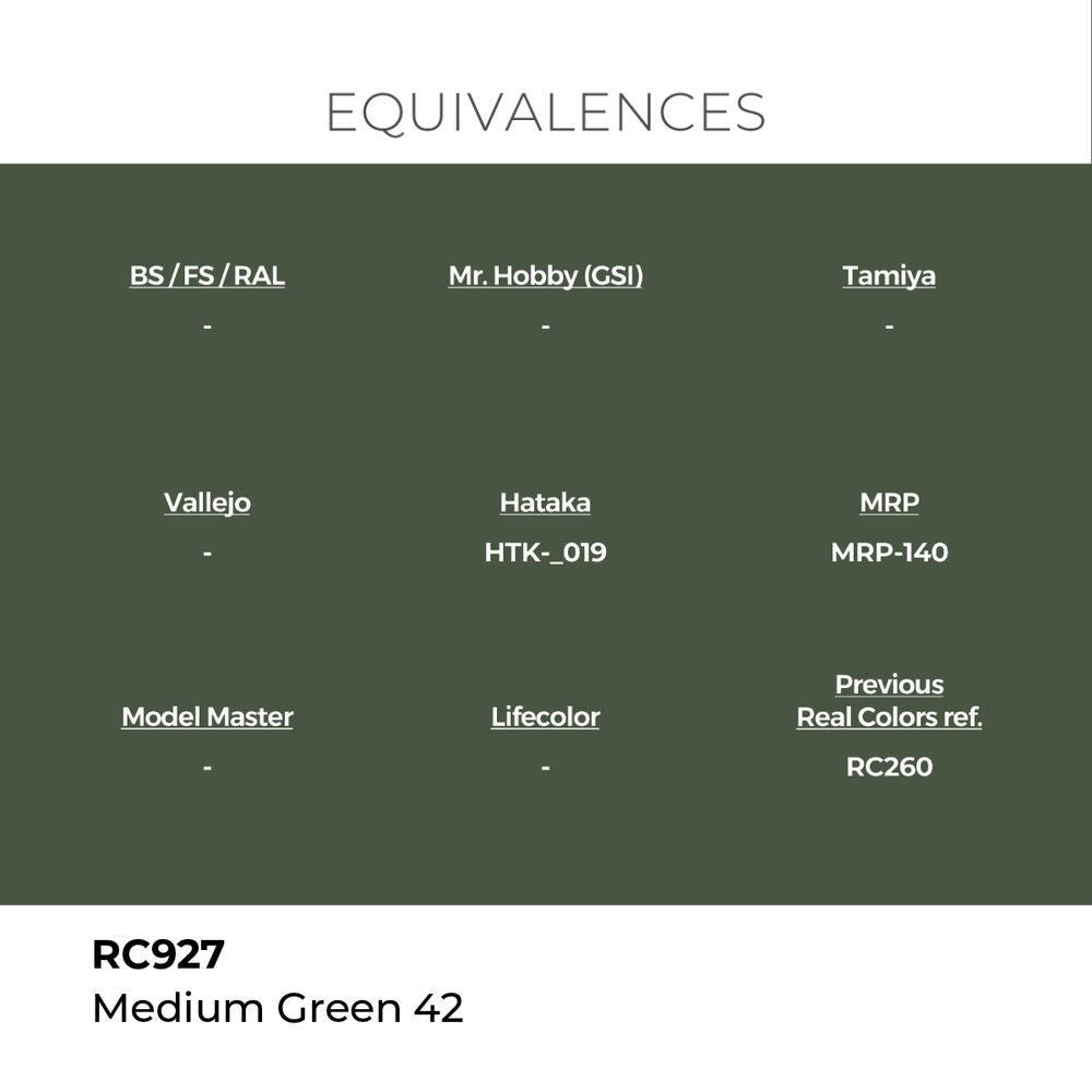 Real Colors: Medium Green 42 17 ml.