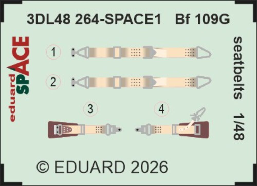 Bf 109G seatbelts SPACE