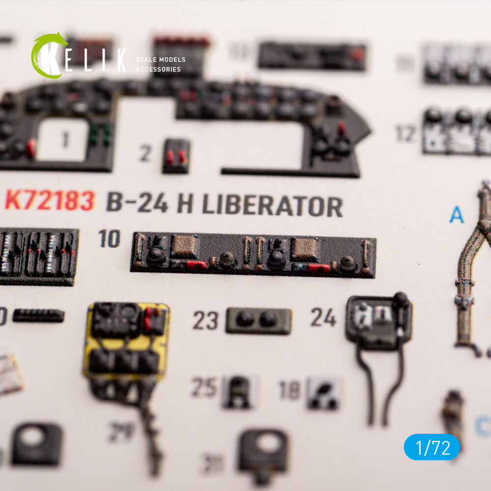 B-24H Liberator - interior 3D decals for Airfix kit