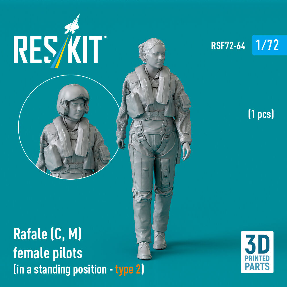 Rafale (C, M) female pilot (in a standing position - type 2) (1 pcs) (3D Printed)