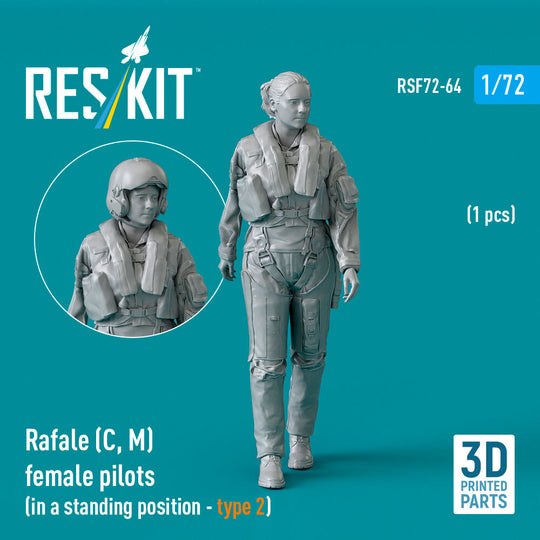 Rafale (C, M) female pilot (in a standing position - type 2) (1 pcs) (3D Printed)