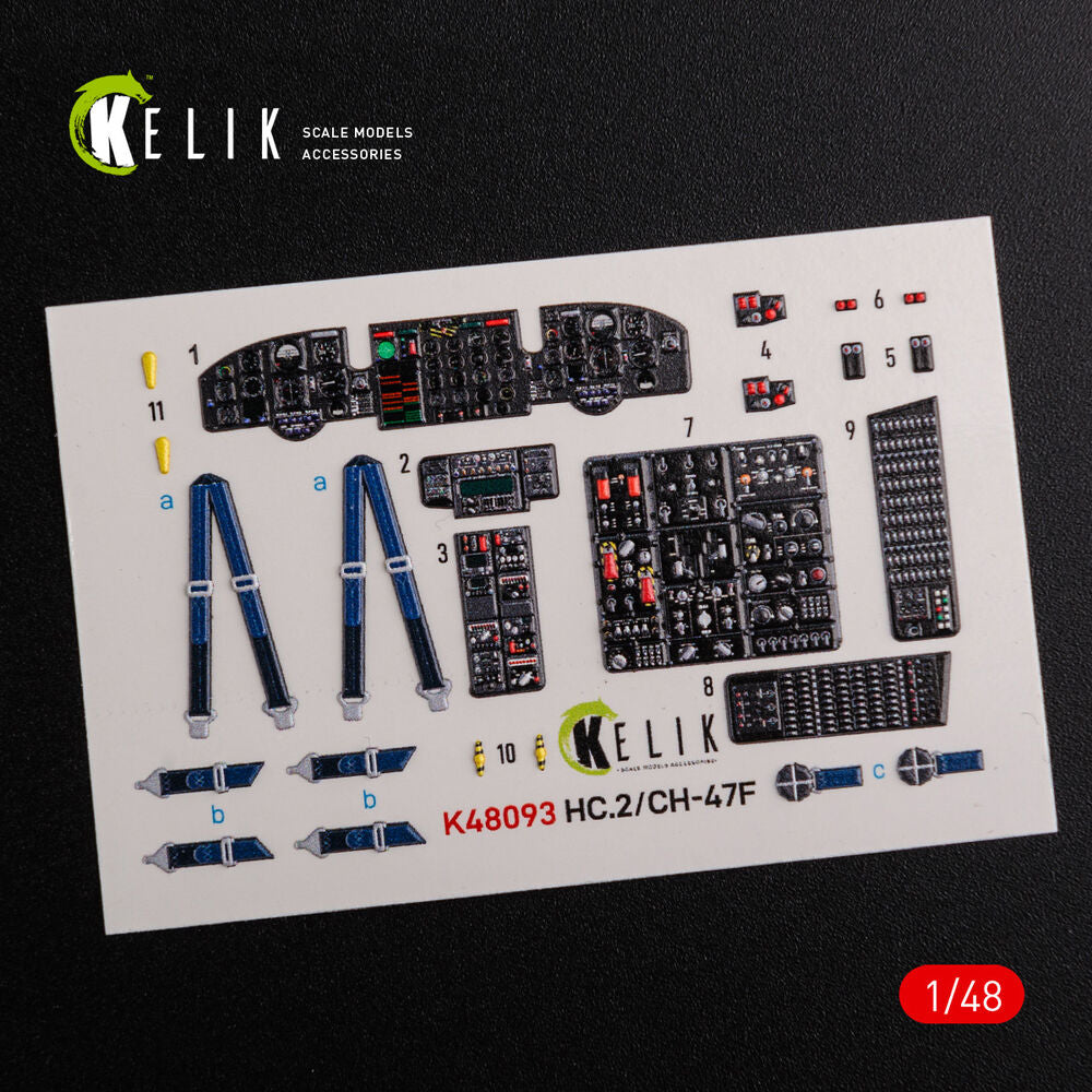 CH-47F interior 3D decals for Italeri kit