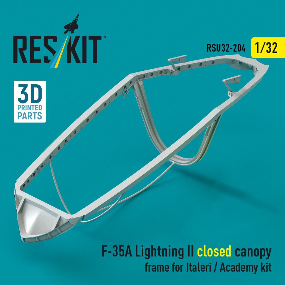 F-35A Lightning II closed canopy frame for Italeri / Academy kit (3D Printed)
