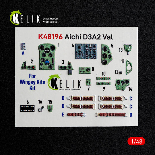 Aichi D3A2 Val - interior 3D decals for Wingsy Kits