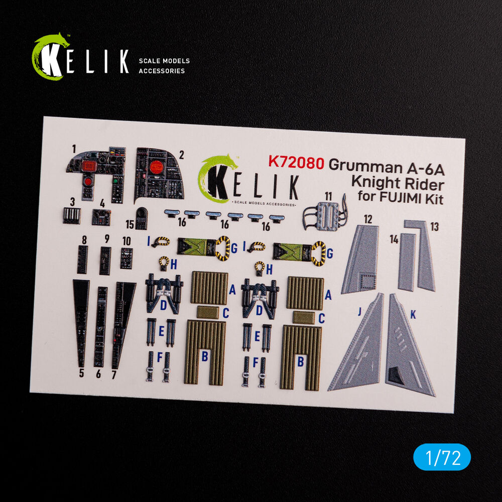 Grumman A-6A Knight Rider interior 3D decals for Fujimi kit