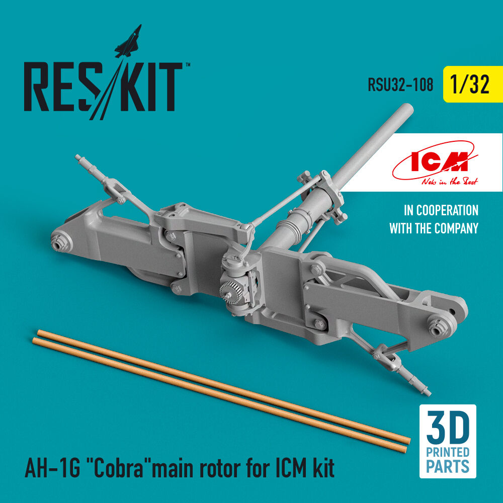 AH-1G Cobramain rotor for ICM kit (3D Printed)