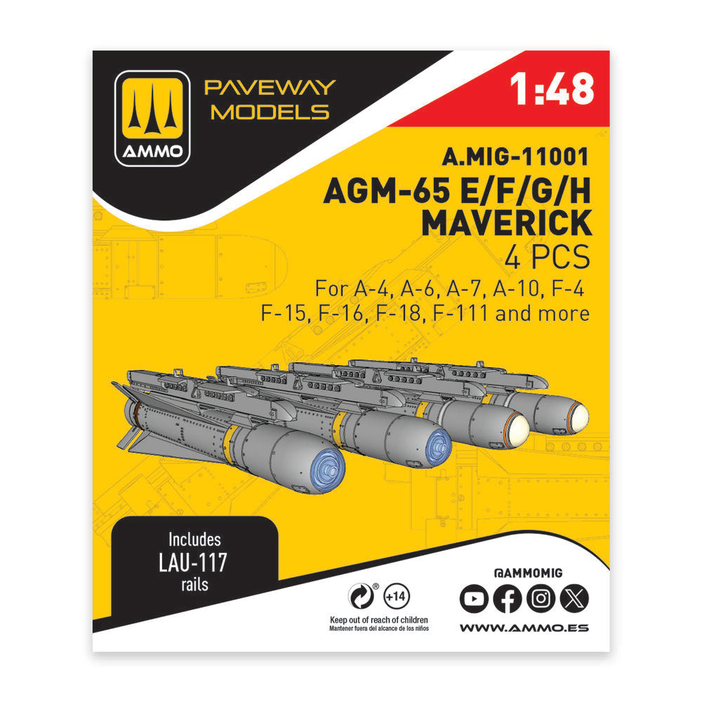 AGM-65 E/F/G/H Maverick (4 pcs)