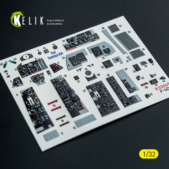 F-4D - interior 3D decals for Tamiya kit