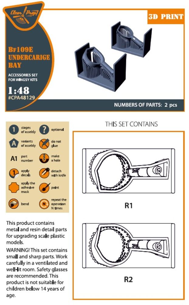 Bf-109E wheel bay for Wingsy Kits