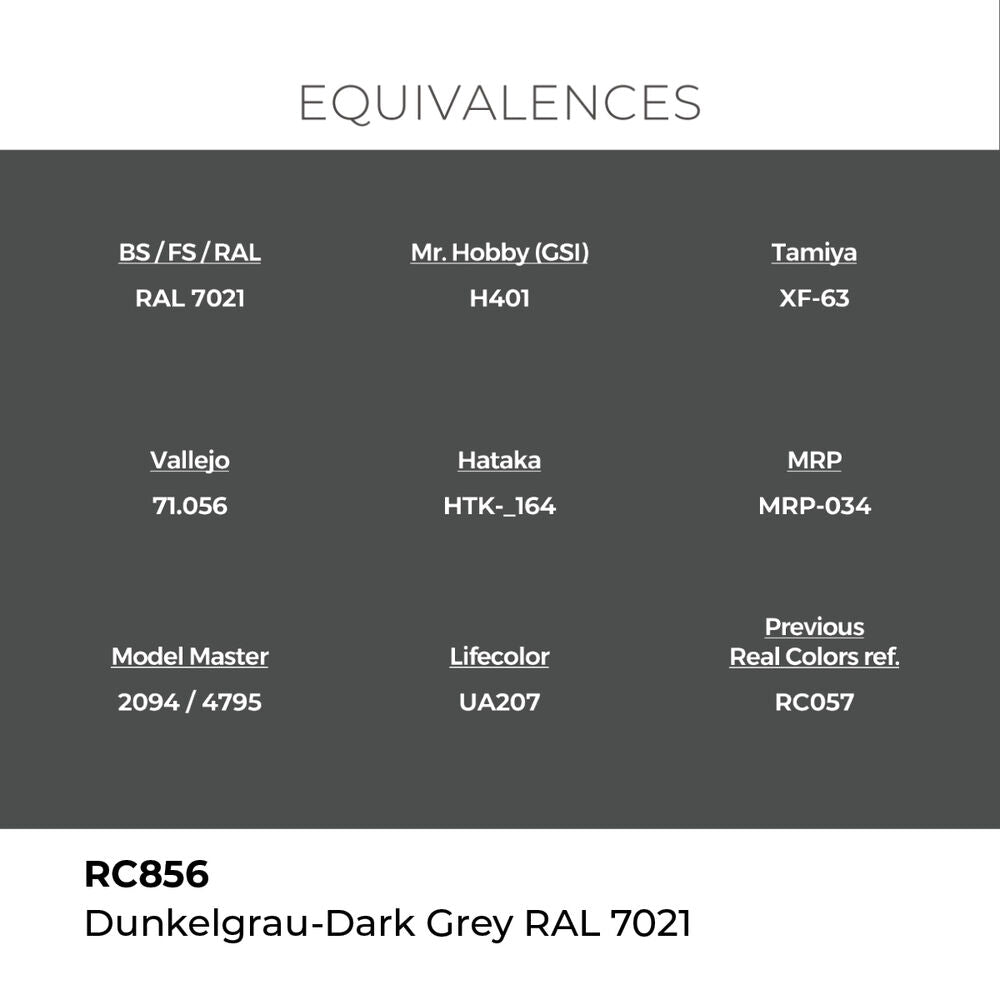 Real Colors: Dunkelgrau-Dark Grey RAL 7021 17 ml.