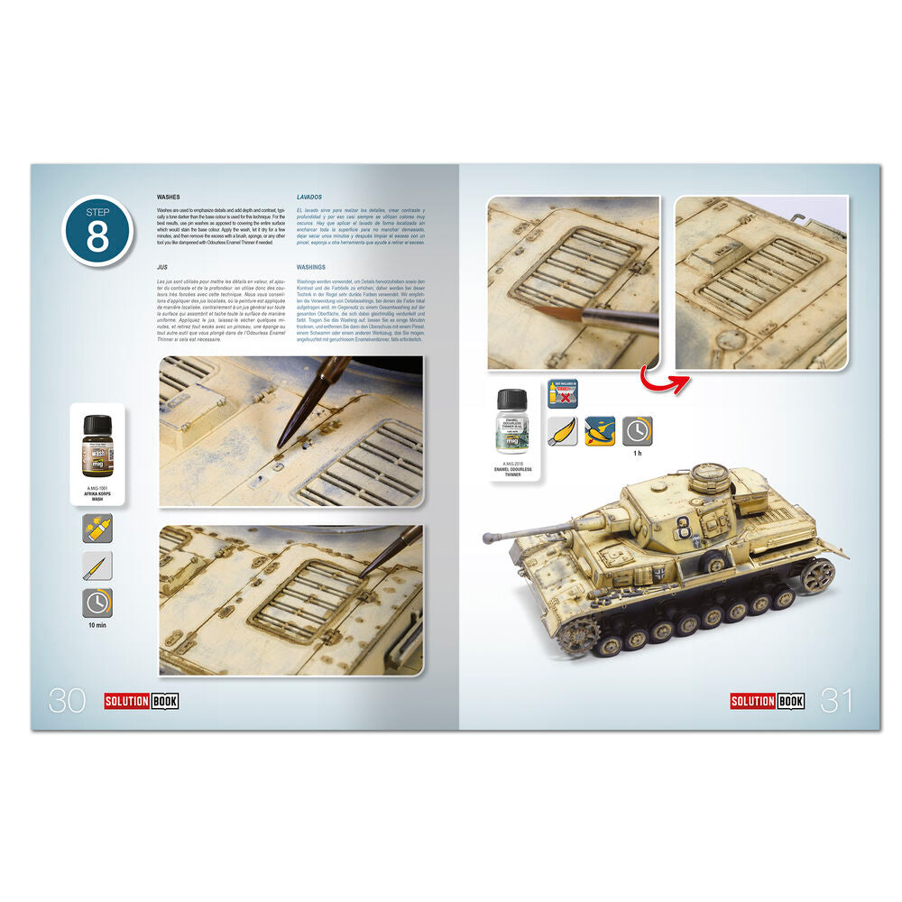 SOLUTION BOOK 19 - How to Paint WWII German D.A.K .Vehicles - (Multilingual)