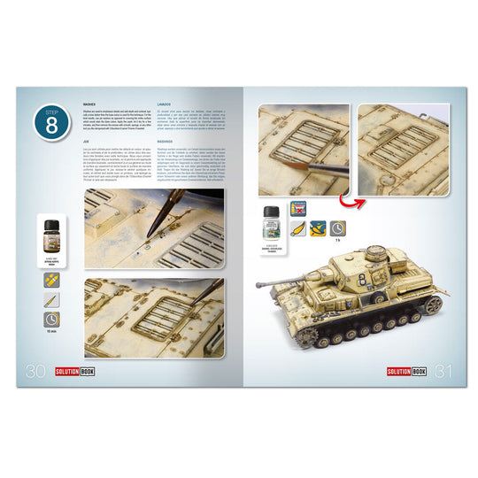 SOLUTION BOOK 19 - How to Paint WWII German D.A.K .Vehicles - (Multilingual)