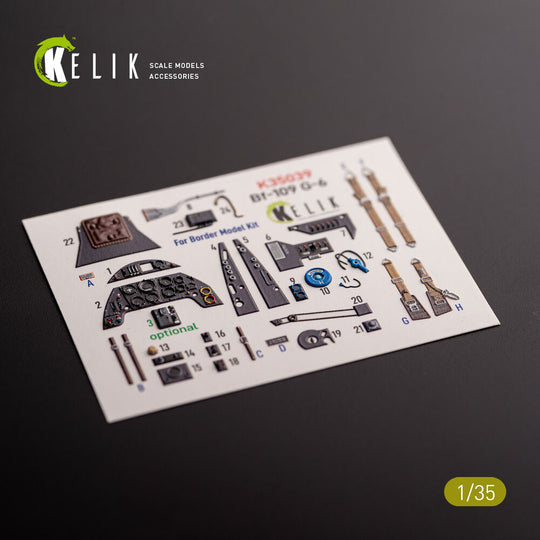 Bf-109 G-6 - interior 3D decals for Border Models kit