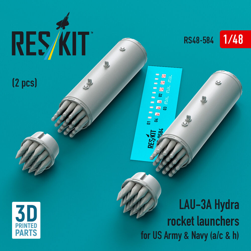 LAU-3A Hydra rocket launchers for US Army & Navy (a/c & h) (2pcs) (3D Printed)