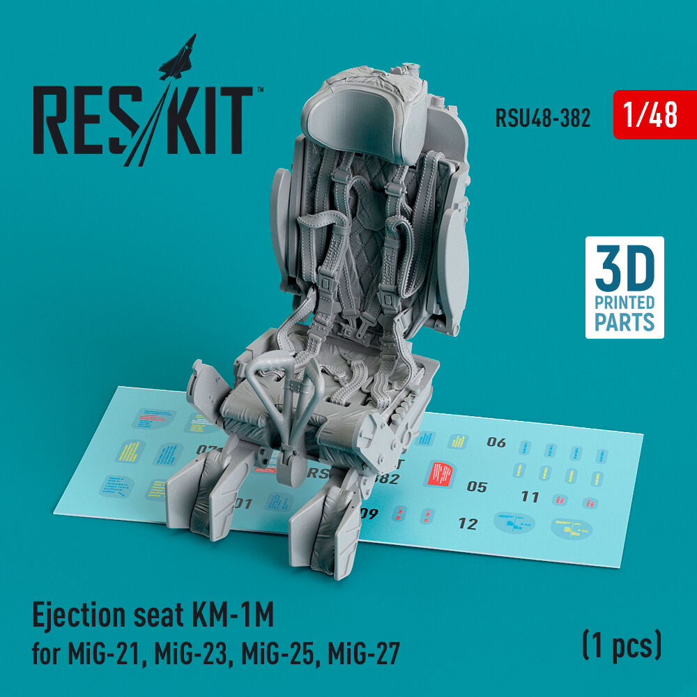 Ejection seat KM-1M for MiG-21, MiG-23, MiG-25, MiG-27 (1 pcs) (3D Printed)