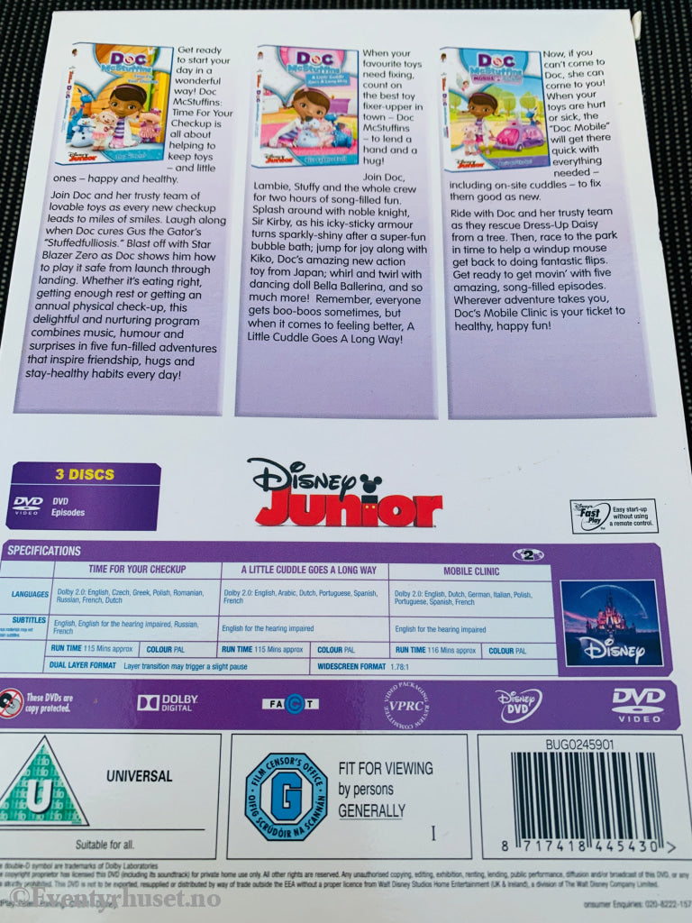 Doc McStuffins 3 DVD Collection (2012). DVD samleboks.