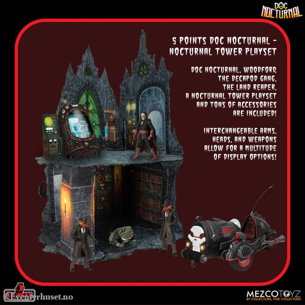 Doc Nocturnal 5 Points Action Figures Nocturnal Tower Playset 9 cm Toys