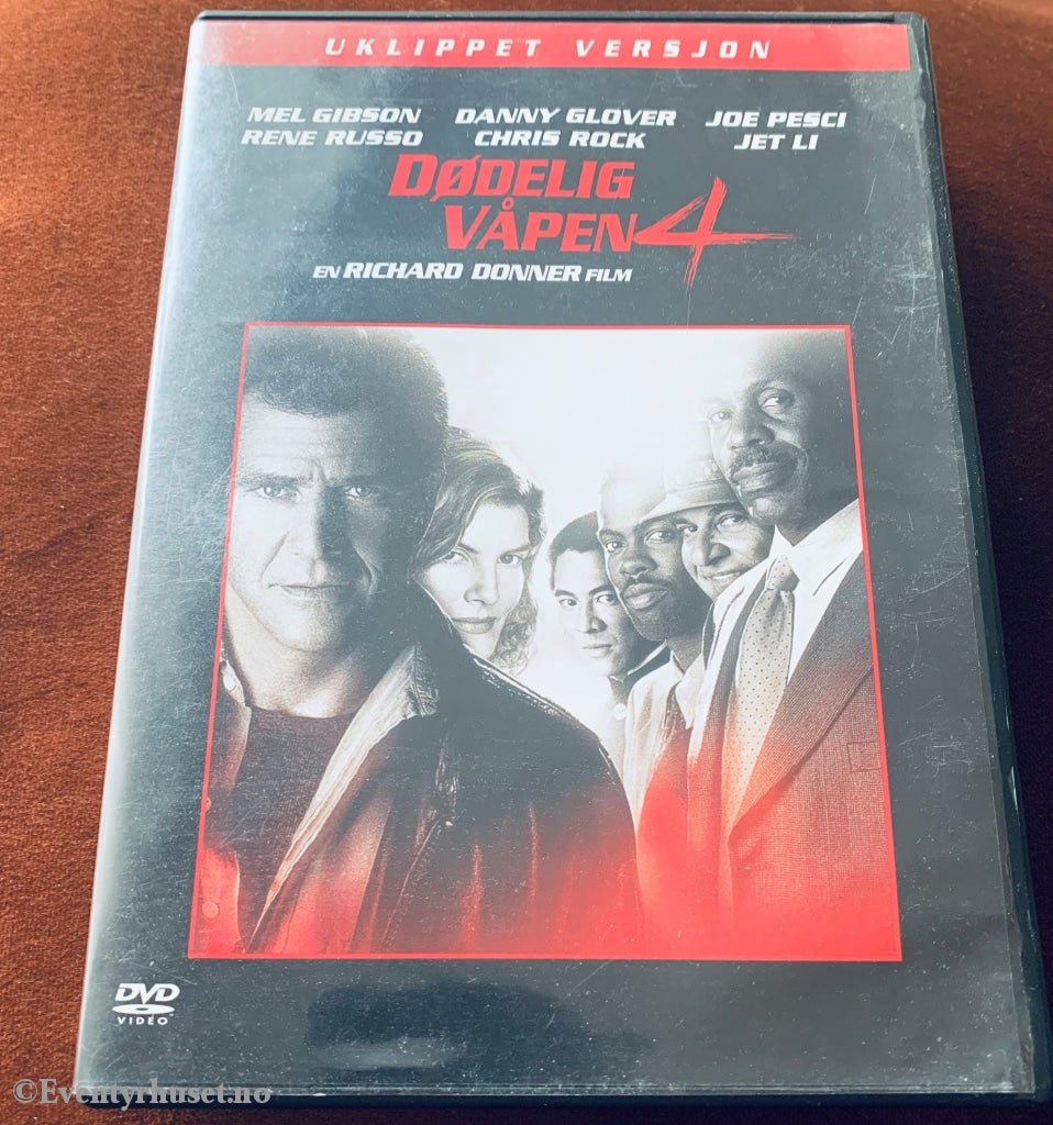 Dødelig Våpen 4. 1998. Dvd. Dvd