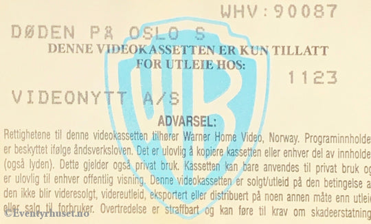 Døden På Oslo S. 1990. Vhs Big Box. Box