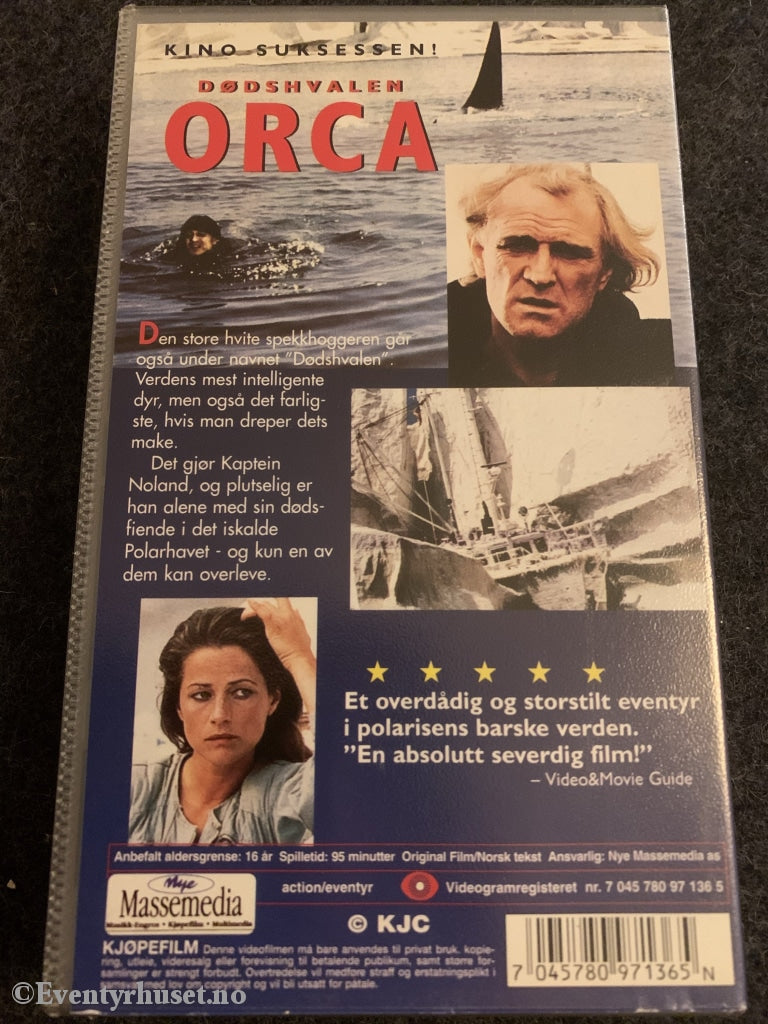 Dødshvalen Orca. 1977. Vhs. Vhs