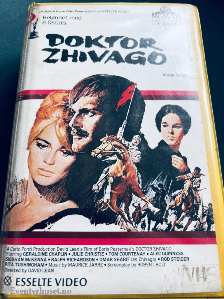 Doktor Zhivago. 1965/1980. VHS Big Box. Dobbeltkassett. VHS Big Box