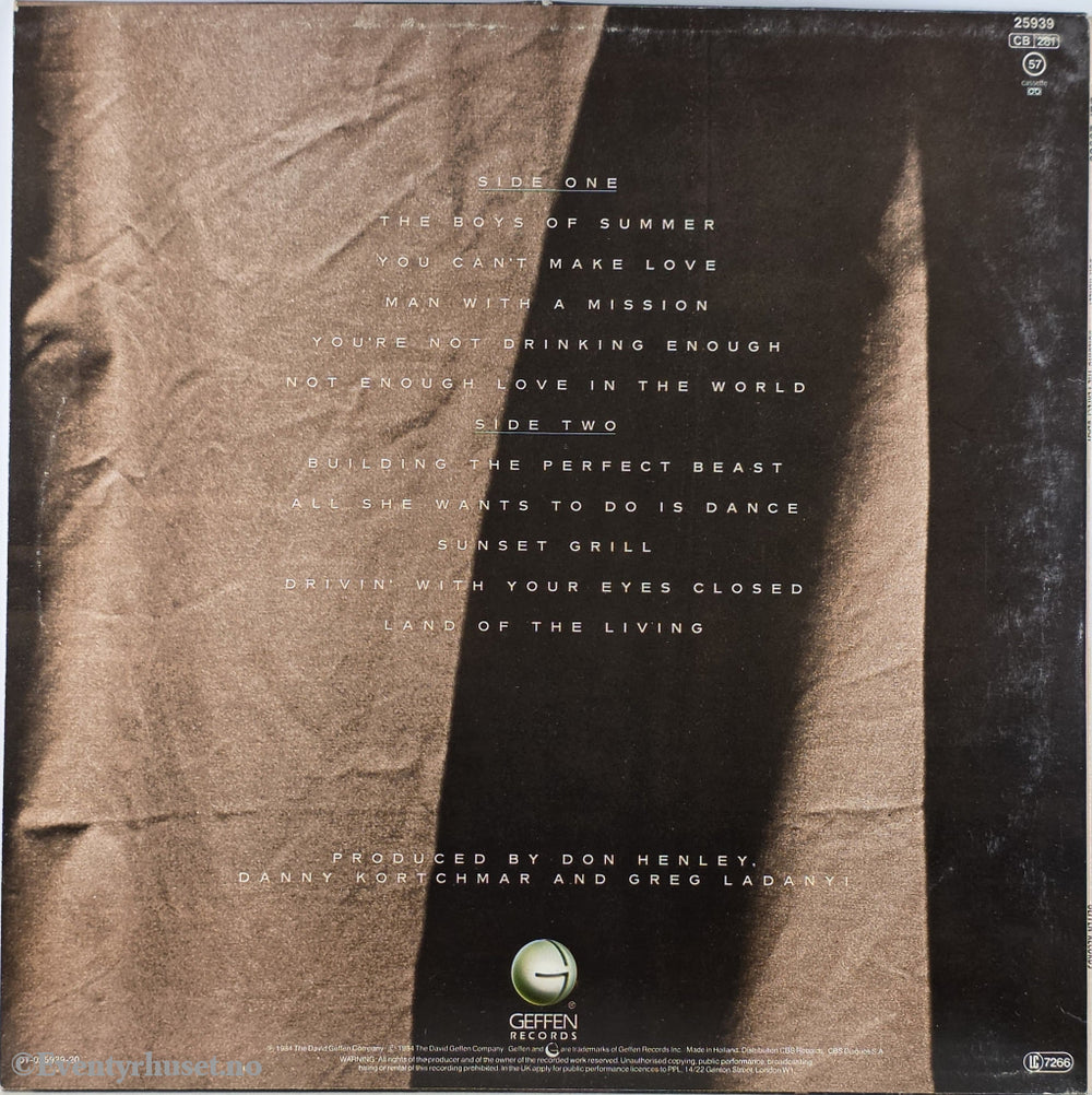 Don Henley. 1984. Building the Perfect Beast . LP.