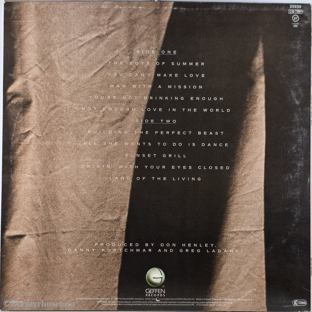 Don Henley. 1984. Building the Perfect Beast . LP.