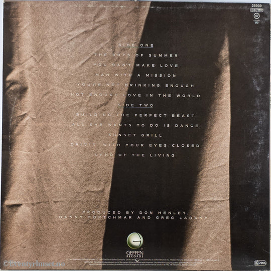 Don Henley. 1984. Building the Perfect Beast . LP.