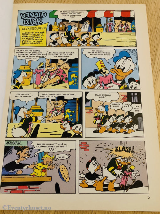 Donald Duck Album Ulykkesdukken 1990. Tegneseriealbum