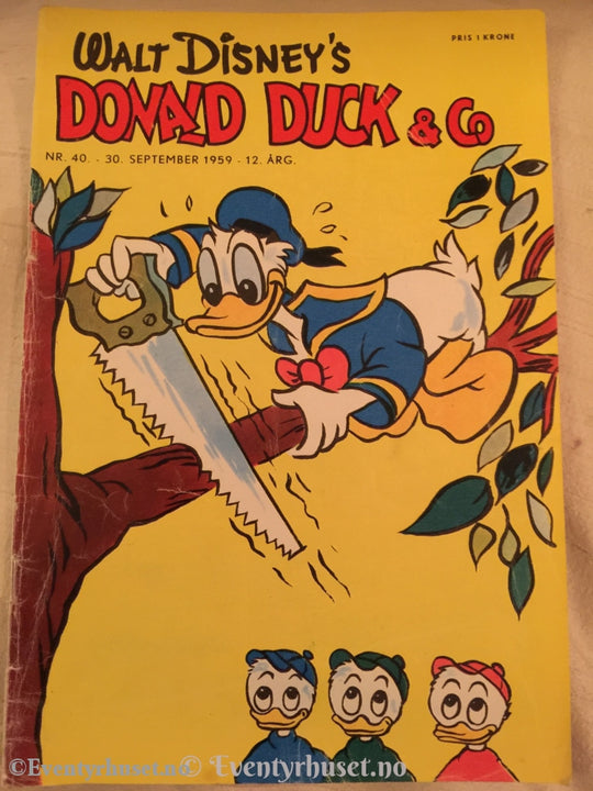 Donald Duck & Co. 1959/40. Vg Tegneserieblad