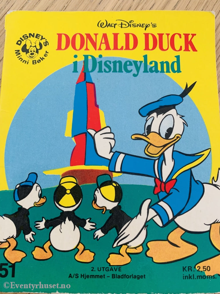 Donald Duck I Disneyland (Disneys Minni Bøker 51). 1977. Fortelling