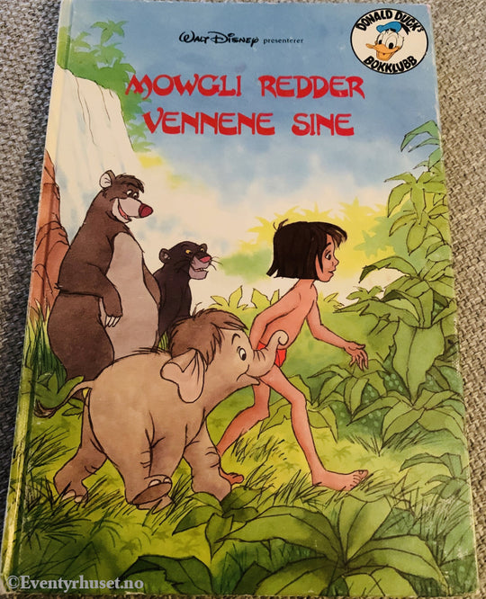 Donald Ducks Bokklubb. 1984/1992. Mowgli Redder Vennene Sine. Bokklubb