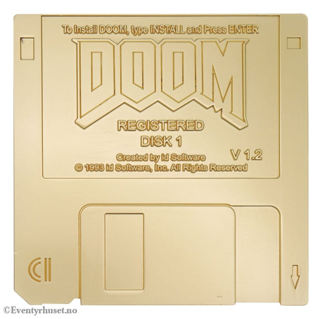 Doom Replik Floppy Disk Gold Plated Limited Edition Fashion & Accessories