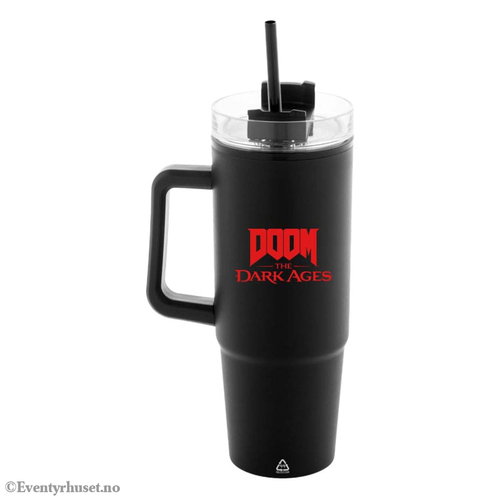 Doom The Dark Ages Insulated Mug with Straw Shield 1180 ml Home & Gifts