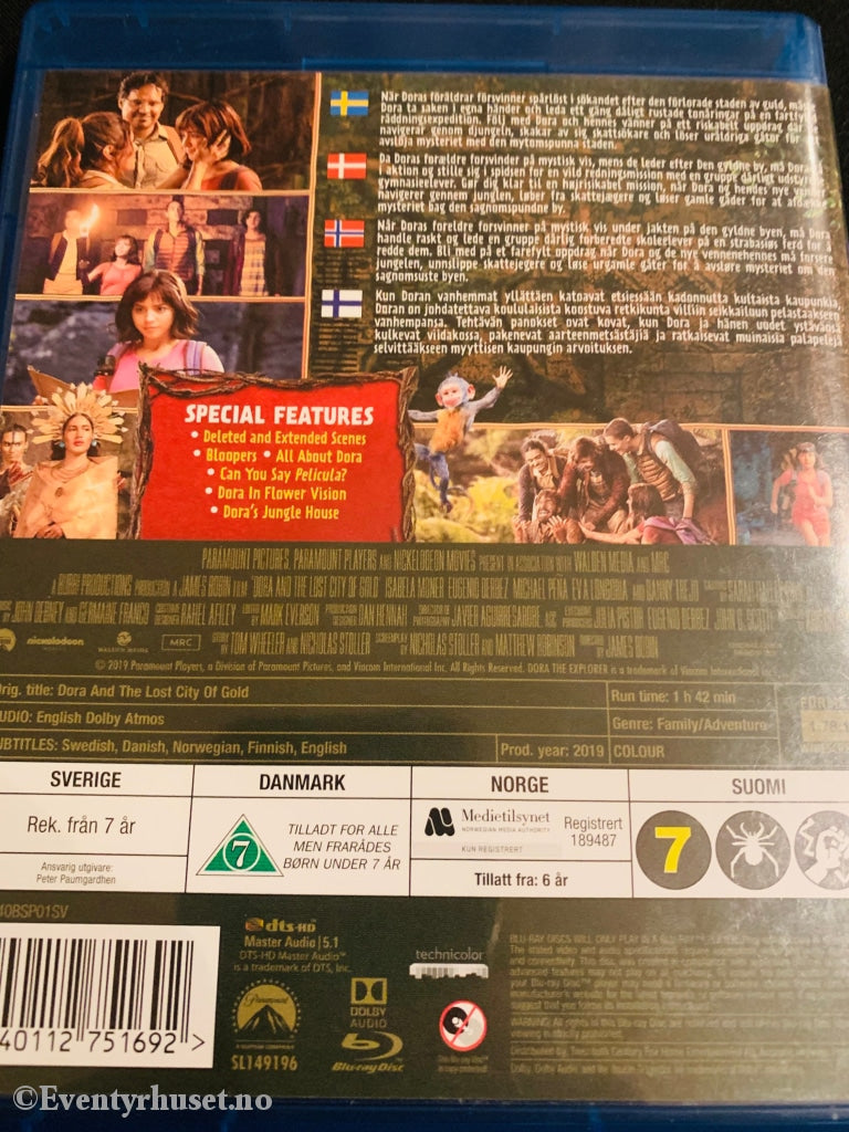 Dora And The Lost City Of Gold. 2019. Blu-Ray. Blu-Ray Disc