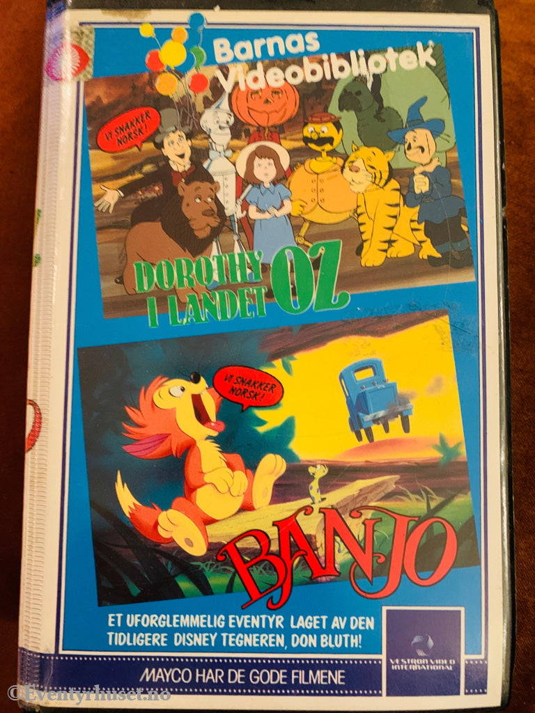 Dorothy i Landet Oz / Banjo. VHS Big Box. NB: inneholder kun en av de to kassettene.