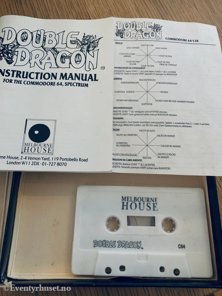 Double Dragon (1988). Commodore 64 (C64) spill solgt i Norge! Commodore 64/140