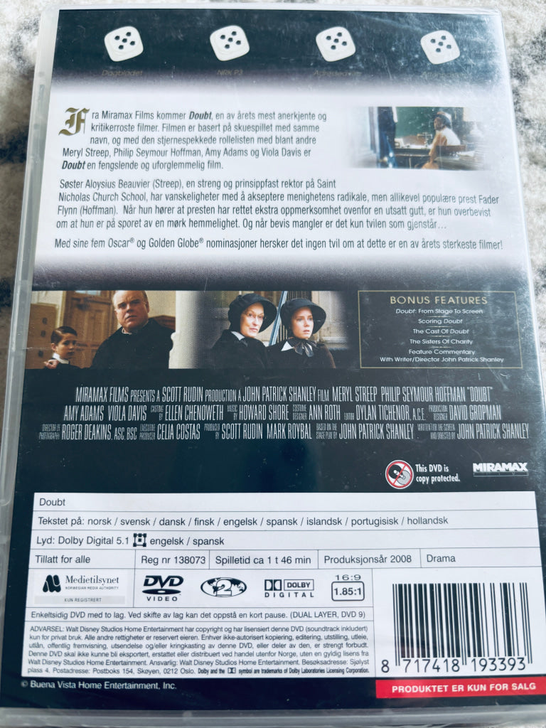 Doubt. DVD. Ny i plast!